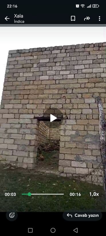 qapi ikinci əl: Tikinti üçün yarımçıq tikili evdir yerləşir Qobustan rayonu Nabur — 1