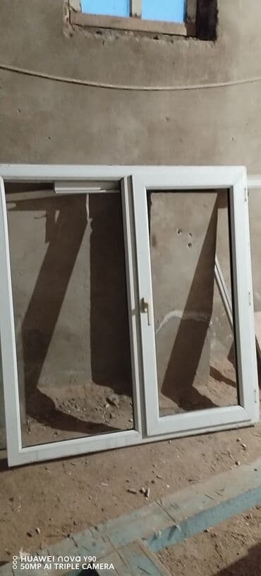 стекло: Б/у Двухкамерное Пластиковое окно, Ширина: 120 см, Длина: 144 см — 5