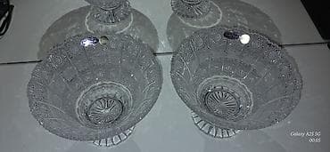 deko: Bohemia kristal meyvə qabları – 2 ədəd dəst - Material: Orijinal — 3