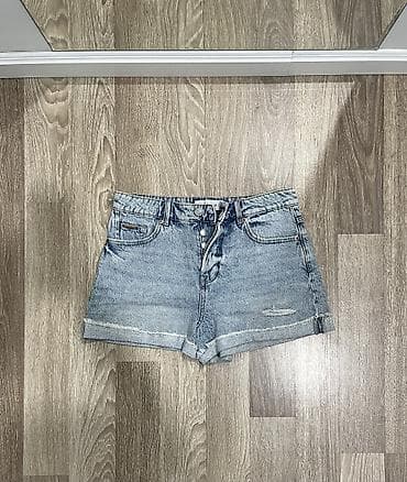 sort pişiklər: Şort, Stradivarius, M, rəng - Mavi — 1