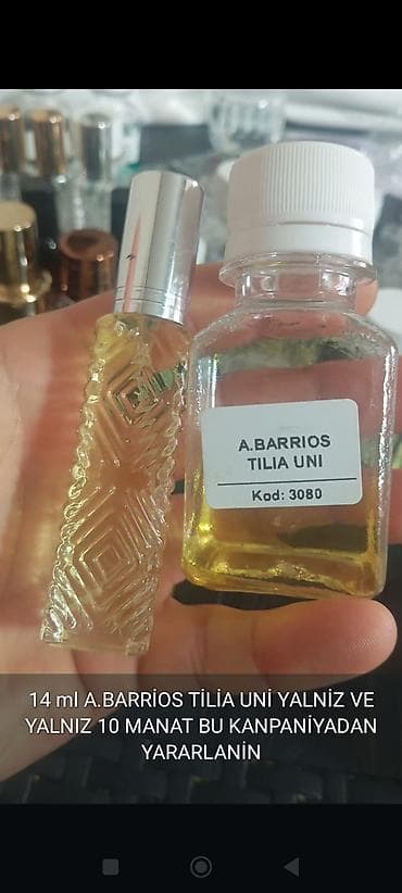 A.BARRIOS Tilia Uni ətir yağı – kod: 3080 Həcm: 14 ml Qablaşdırma