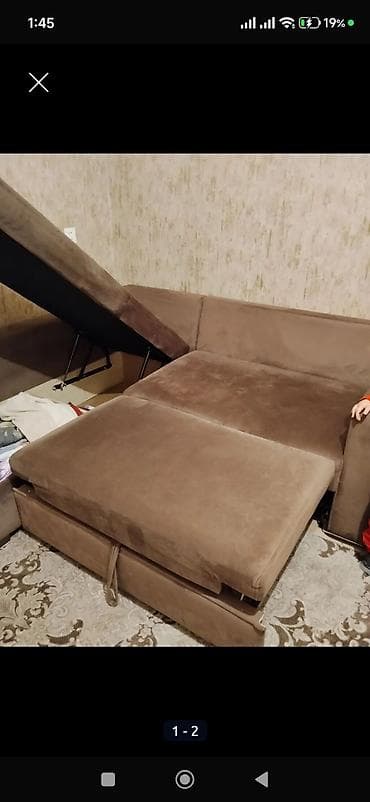 kunc divan desti: Künc divan, Açılan, Bazalı, Vеlur parça — 1