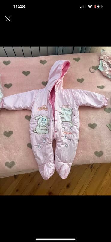 детские юбки в клетку: Комбинезон, Для девочек, 3 - 6 мес. — 1