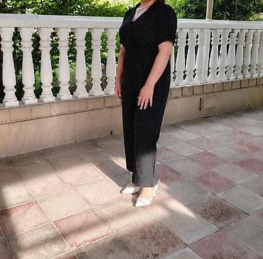 gun eynəyi: Qadın tulumu – qara, xırda ağ xallı dizayn - Model: qısaqollu — 3