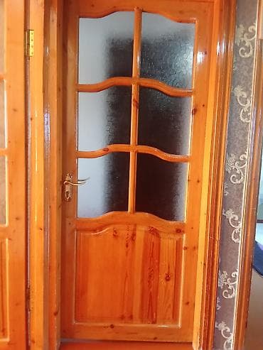 Taxta otaq qapısı - Material: təbii ağac (şəlaləli naxışlı, lakla lalafo.az -da Taxta otaq qapısı - Material: təbii ağac (şəlaləli naxışlı, lakla
