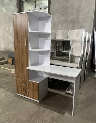 школьные парты и стулья: Для девочки и мальчика, Новый, С выдвижными ящиками, Письменный стол, Без стульев — 3