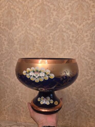 meyvə vitrin: Klassik kəsimli büllur dəst razlasma yolu ilə satlir - 2 ədəd hündür — 5