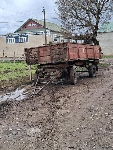 Kənd təsərrüfatı üçün 2 oxlu qoşqu araba - Traktor üçün qoşqu, ön