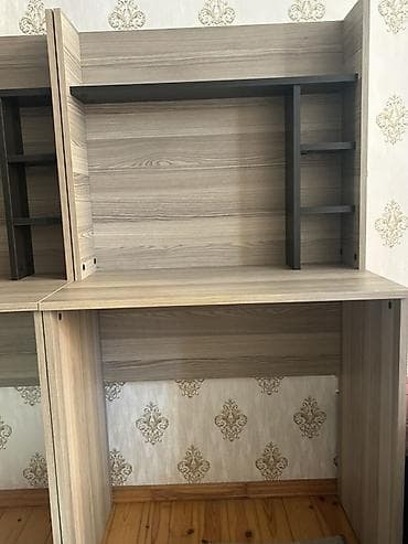kompyuter stolu satilir: Düz masa, Stulsuz, Polkalı, Siyirməsiz, Teksturalı laminat — 3