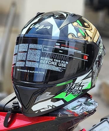 vega kask: Vega Bolt tam üzlü motosiklet dəbilqəsi – “Crown Men” dizaynı — 2