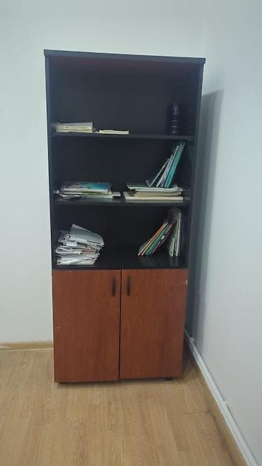 Kitab və sənəd şkafı - Material: laminat/LDSP karkas - Rəng: qara — 1