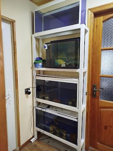 Çoxsəviyyəli akvarium stendi və akvariumlar - 4 mərtəbəli, möhkəm — 1