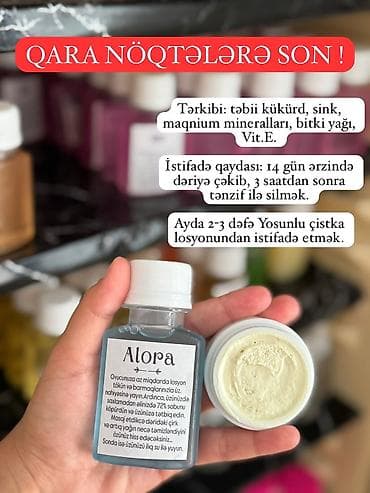 Qara nöqtələrə son – Alora təmizləyici dəst Məhsul: Yosunlu çistka