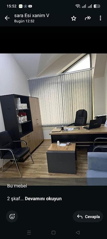 Ofis dolabları: Bu mebel 2 şkaf 1 ədəd yan şkaf 2 ədəd qonaq kreslo 1 ədəd müdir — 1