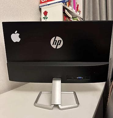Компьютеры, ноутбуки и планшеты: HP monitor - Ekran: nazik çərçivəli, şık gümüşü alt panel və metal — 1