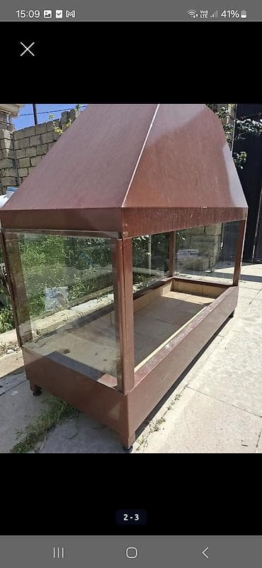 ev divar dekorlari: Metall konstruksiyalı şüşəbənd-mangal/qril stendi - Material: qalın — 2