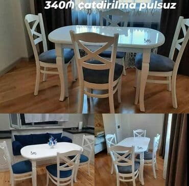 стол кухонный: ✔️Sifarişlə✔️ ✔️Kuxna üçün stol stul dəsti✨✨. 2 stul masa künc divan — 7
