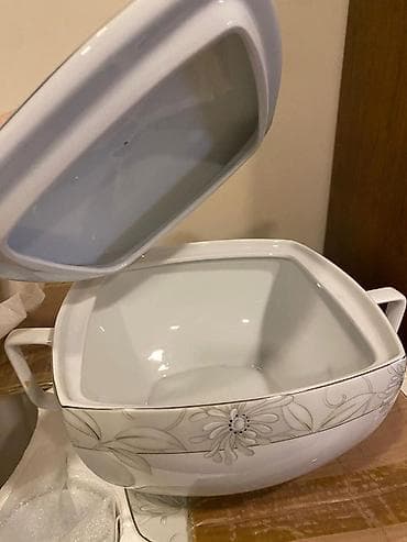 yemek desdi: Nahar dəsti, rəng - Ağ, Farfor, 12 nəfərlik, Türkiyə — 2