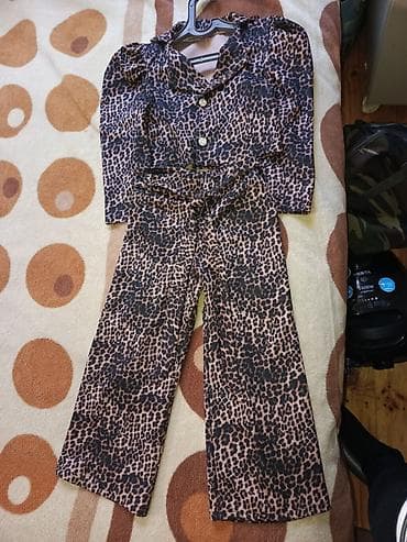 barbi qiz sekilleri: Uşaq geyim dəsti – iki model 1) Leopard naxışlı iki hissəli dəst - — 1