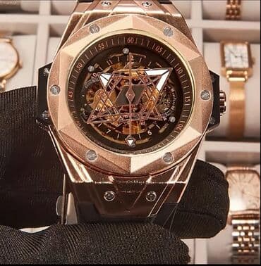 sevgililer ucun qolbaqlar: Yeni, Qol saatı, Hublot, rəng - Qara — 7