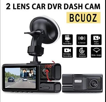 İki linzalı avtomobil DVR “Dash Cam” – BCUOZ Xüsusiyyətlər: - İki
