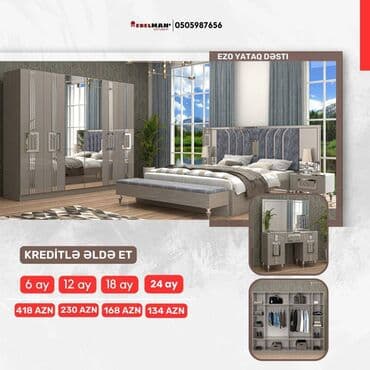 avanqart mebeller: Yeni yataq dəstləri KREDİTLƏ Yeni model ecazkar yataq dəstləri tək — 27