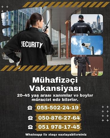 mühafizə iş elanları 2024: Mühafizəçi vakansiyası - Təhlükəsizlik sahəsində iş imkanı - 20–45 — 1