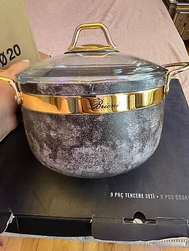 Brioni Kitchenware – Royal Stone, 9 hissəli qazan-tava dəsti Model — 6