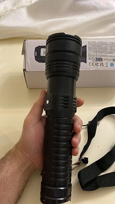 Şəkillər, tablolar: Super Güclü LED Fənər - Korpus: möhkəm metal gövdə, sürüşməyə qarşı — 7