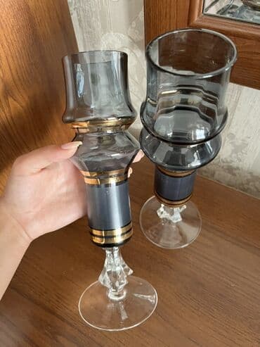 qara sam: Dekorativ şüşə guldanlar dəsti istənilən məkana zəriflik qatır. Hər — 2