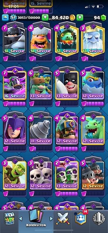 Clash Royale hesabı – yüksək səviyyəli kolleksiya və güclü destələr — 4