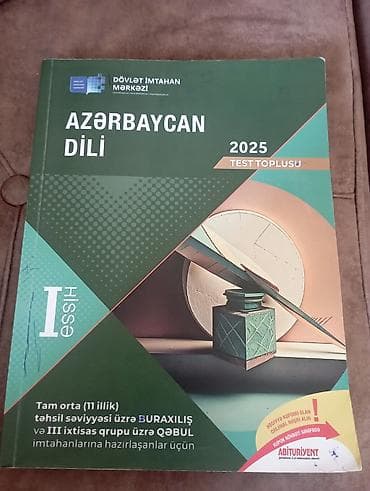kitab rəf: Azərbaycan dili Testlər 11-ci sinif, DİM, 1-ci hissə, 2024 il — 3