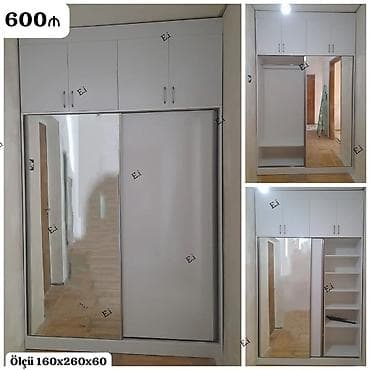 Düz dolab, Yataq otağı üçün, Paltar üçün, Kupe, Korpuslu, 2 qapılı