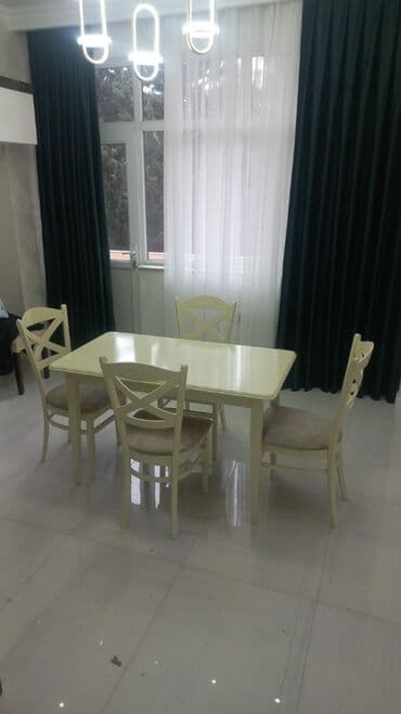 Masa və oturacaq dəstləri: Mətbəx üçün, Yeni, Açılmayan, 4 stul — 7