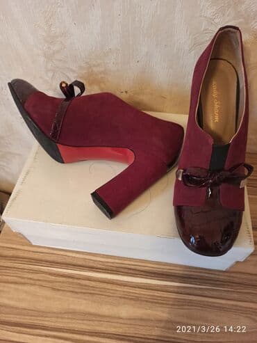 dəri qadın botilyonu: AYAQQABI 1 defe geyilib Toya Yenidir 220m.alınıb babalı brend firmadır — 2