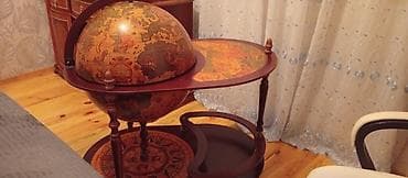 antik stul: Bar masası, Açılan, Taxta, Yumru masa — 4