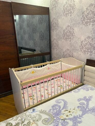 uşaq beşiyleri: Oğlan və qız üçün, İşlənmiş, Dördbucaq, Beşik, Dəst ilə, Matras ilə — 1