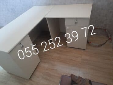 угловой офисный стол: Ofis masları isdlinən ölçdə isdlnən rəgdə isdlinən dizayı sifrişlər — 3