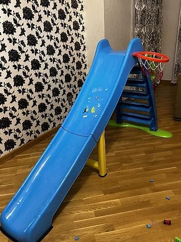 qranit pillekenler: Uşaq üçün plastik slayd və mini basketbol halqası - Material: qalın — 1
