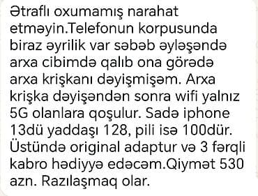 IPhone 13, 128 GB, Qara
