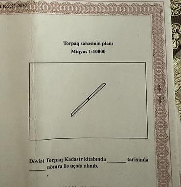 ceyranbatanda torpaq: 679 sot, Kənd təsərrüfatı, Kupça (Çıxarış) — 1
