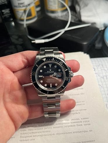 saat mexanik: Qol saatı, Rolex, rəng - Qara — 1