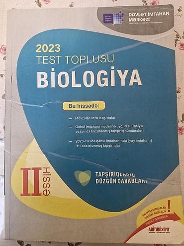 hedef kitabi: 2023 Test Toplusu – Biologiya (Hissə II) – Dövlət İmtahan Mərkəzinin — 1