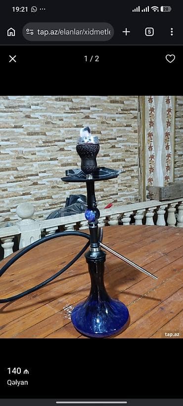 bas: Qəlyan - Klassik dizaynlı, şüşə kolbalu qəlyan - Alt hissə: dərin — 2