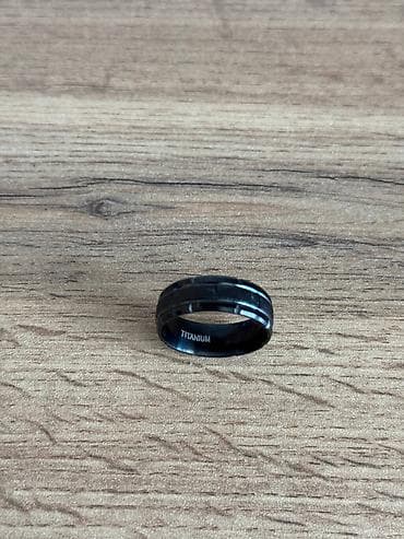 Black Titanium Ring Fidget Həm üzük həmdə stres atmaq üçün fidget