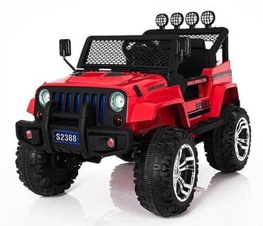 işlənmiş uşaq masinlari: 5 motorlu 2 nəfərlik jeep. Max 55 kg dartma gücü olan bu elektomobil — 1