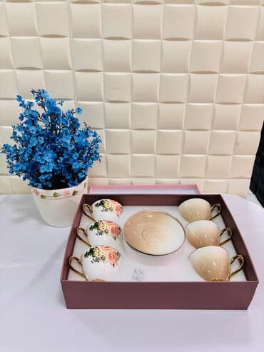 обеденный набор: Çay dəsti, Keramika, Versace, 6 nəfərlik, Almaniya — 1