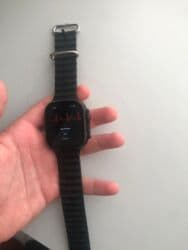 musiqi sentir: Smart saat – kvadrat ekranlı, qara rəngli silikon/zolaqlı kəmərli — 2