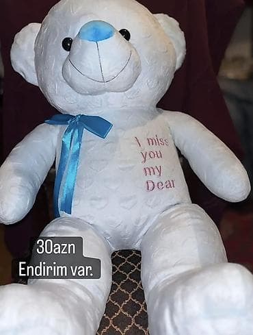 ayi oyuncaq: Böyük ölçülü yumşaq ayı oyuncaq dəsti. Model 1: - Rəng: ağ - Burunda — 1