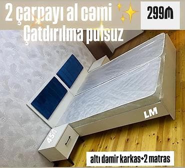 carpayi alti: Təknəfərlik çarpayı, Matras ilə — 4